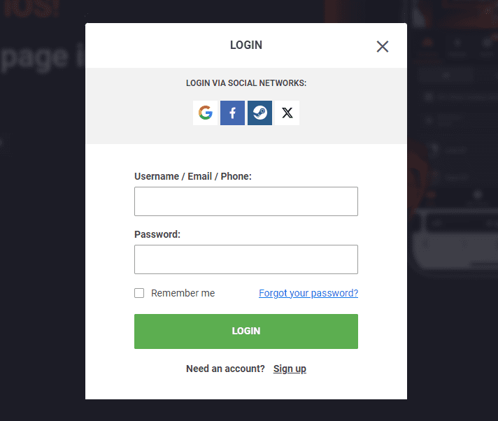 GGBet login